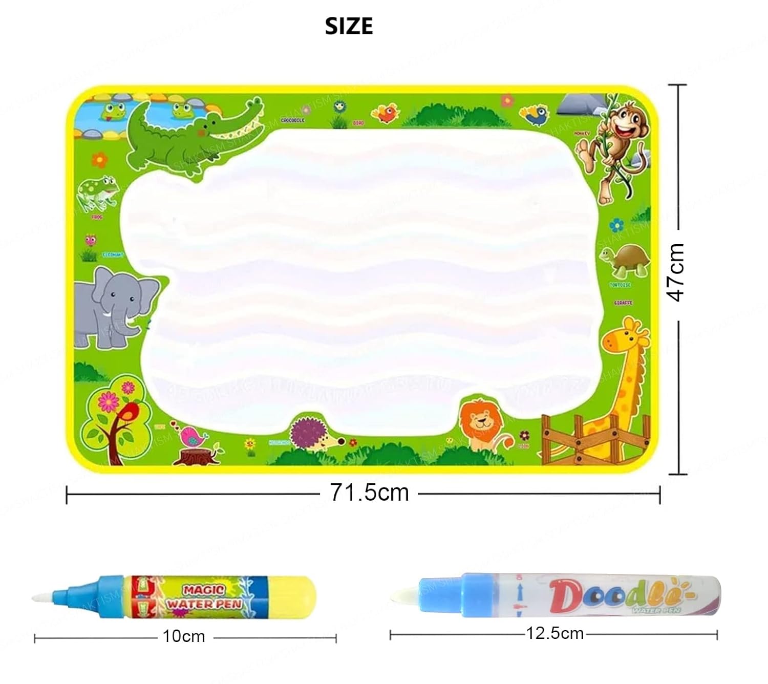 2-in-1 Kids Water Doodle Mat – No-Mess Reusable Magic Drawing Board
