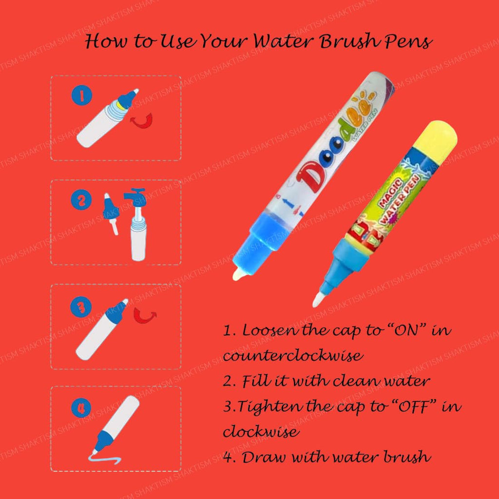 2-in-1 Kids Water Doodle Mat – No-Mess Reusable Magic Drawing Board