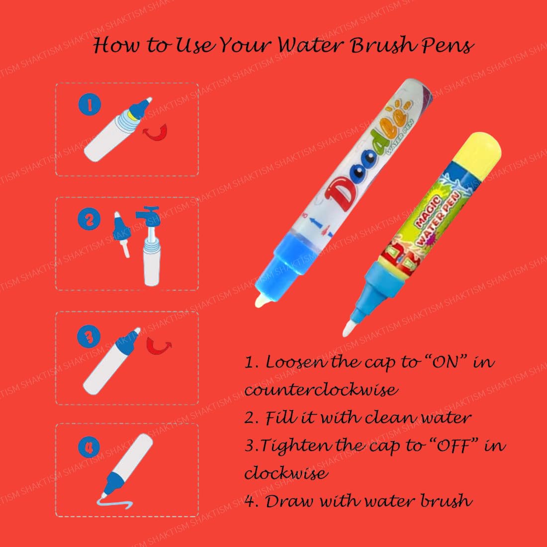 2-in-1 Kids Water Doodle Mat – No-Mess Reusable Magic Drawing Board