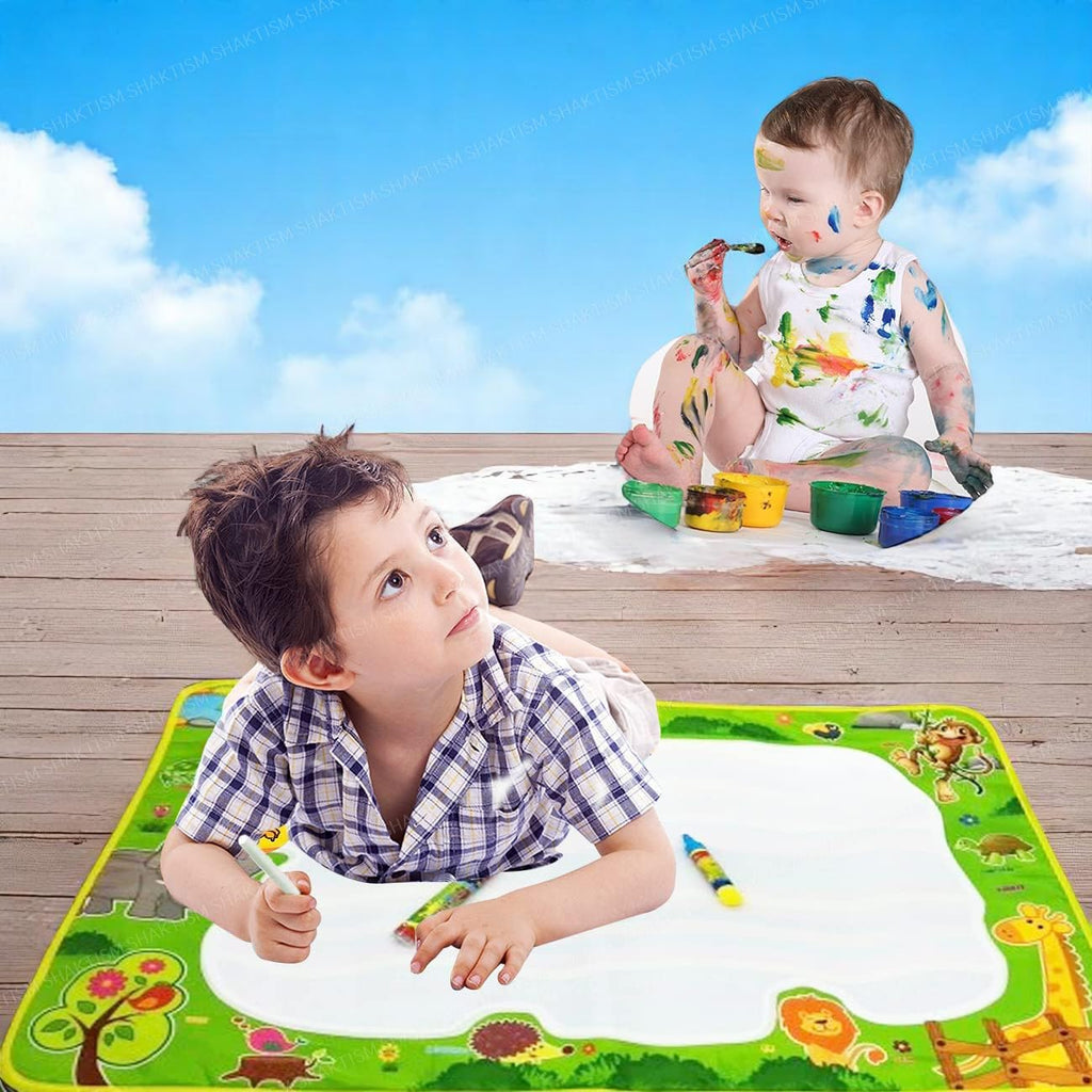 2-in-1 Kids Water Doodle Mat – No-Mess Reusable Magic Drawing Board