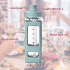 Kawaii Water Bottle with Straw & Stickers – Cute Portable Square Bottle