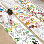 Drawing Paper Roll for Kids 30×300 cm – Large Animal World Coloring Sheet