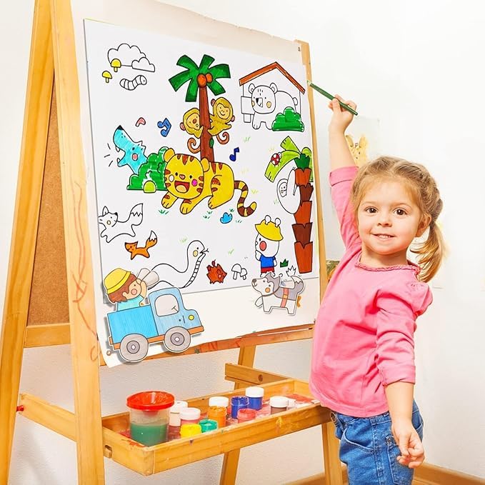 Drawing Paper Roll for Kids 30×300 cm – Large Animal World Coloring Sheet