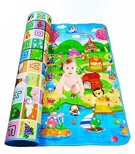 Double-Sided Waterproof Baby Play Mat | Large Foldable Kids Floor Mat
