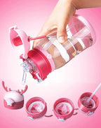 Cute Kids Cartoon Water Bottle with Sipper – Leak-Proof BPA-Free 550ml