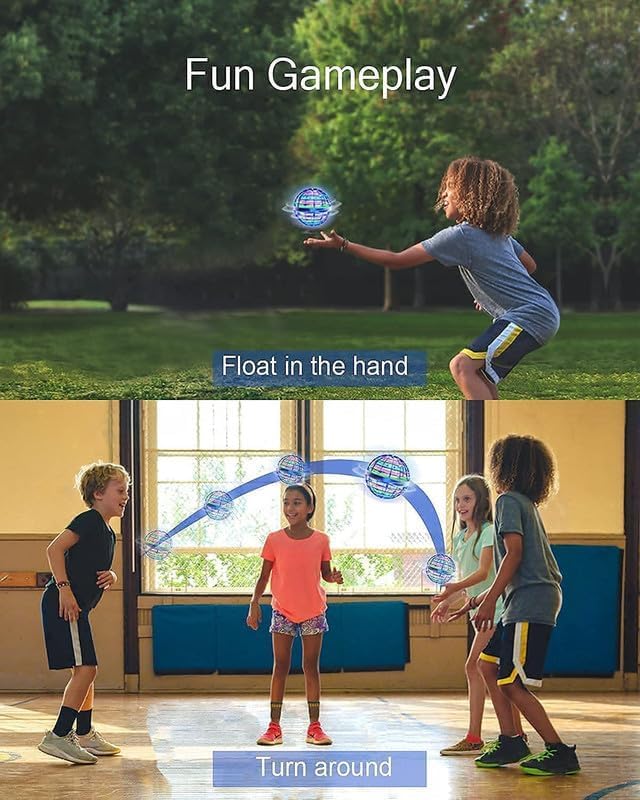 Rechargeable RGB Flying Spinner Ball Toy | 360° Magic Hover Boomerang