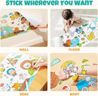 Drawing Paper Roll for Kids 30×300 cm – Large Animal World Coloring Sheet