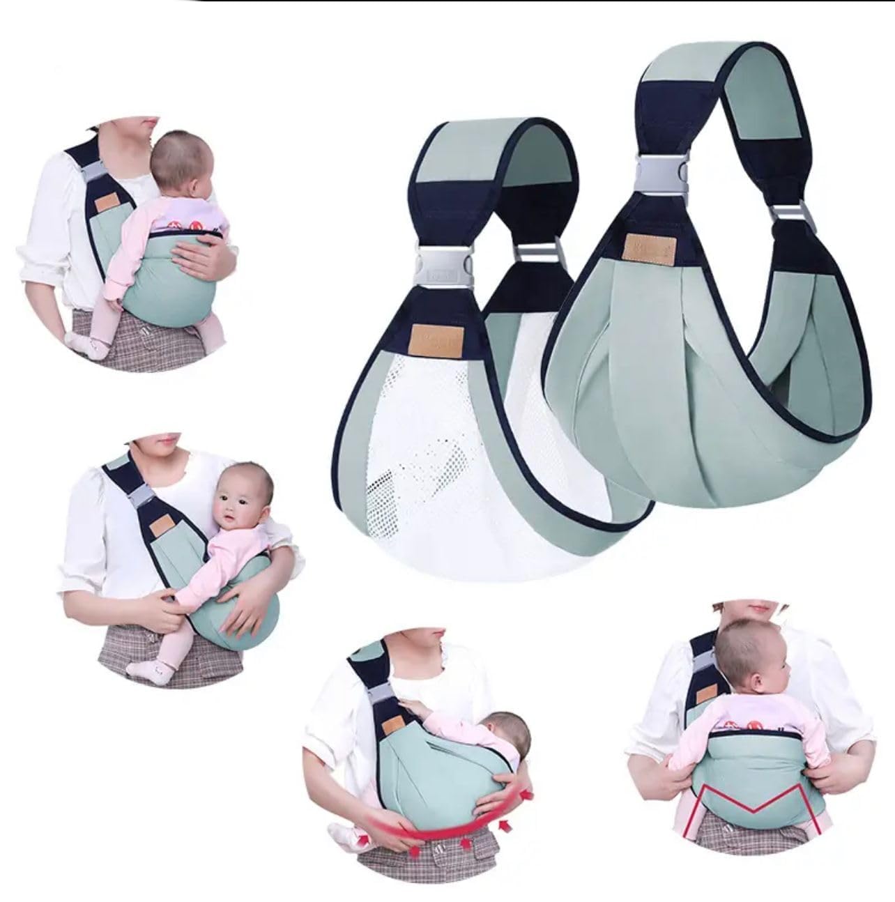 Ergonomic Baby Sling Carrier with 3D Mesh Cotton | Newborn to Toddler