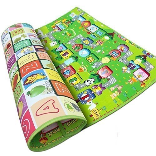 Double-Sided Waterproof Baby Play Mat | Large Foldable Kids Floor Mat