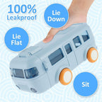 Bus-Shaped Kids Water Bottle 500ML with Straw & Strap – Leak-Proof Design