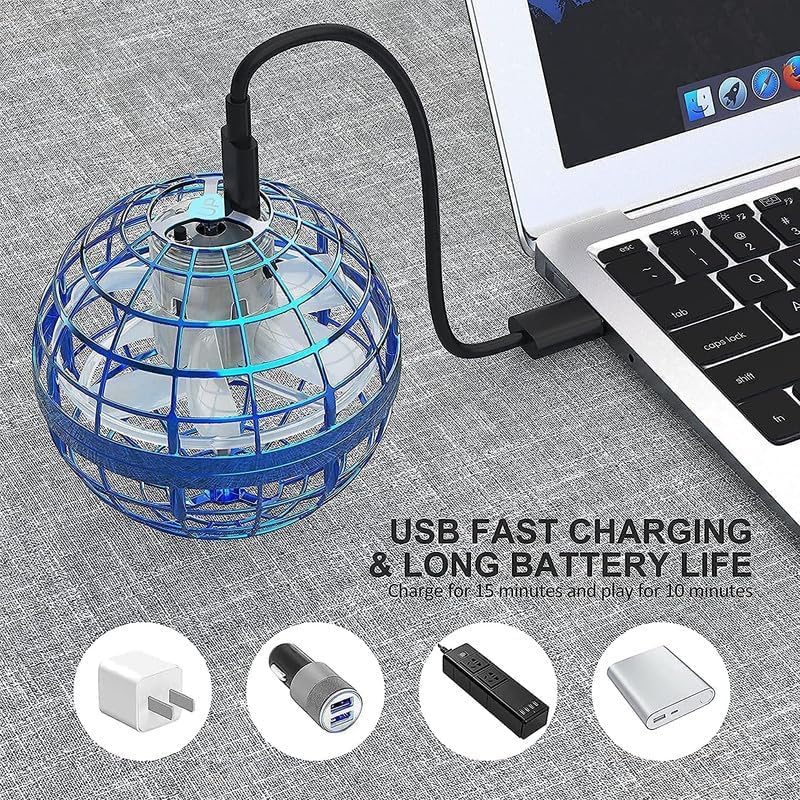 Rechargeable RGB Flying Spinner Ball Toy | 360° Magic Hover Boomerang