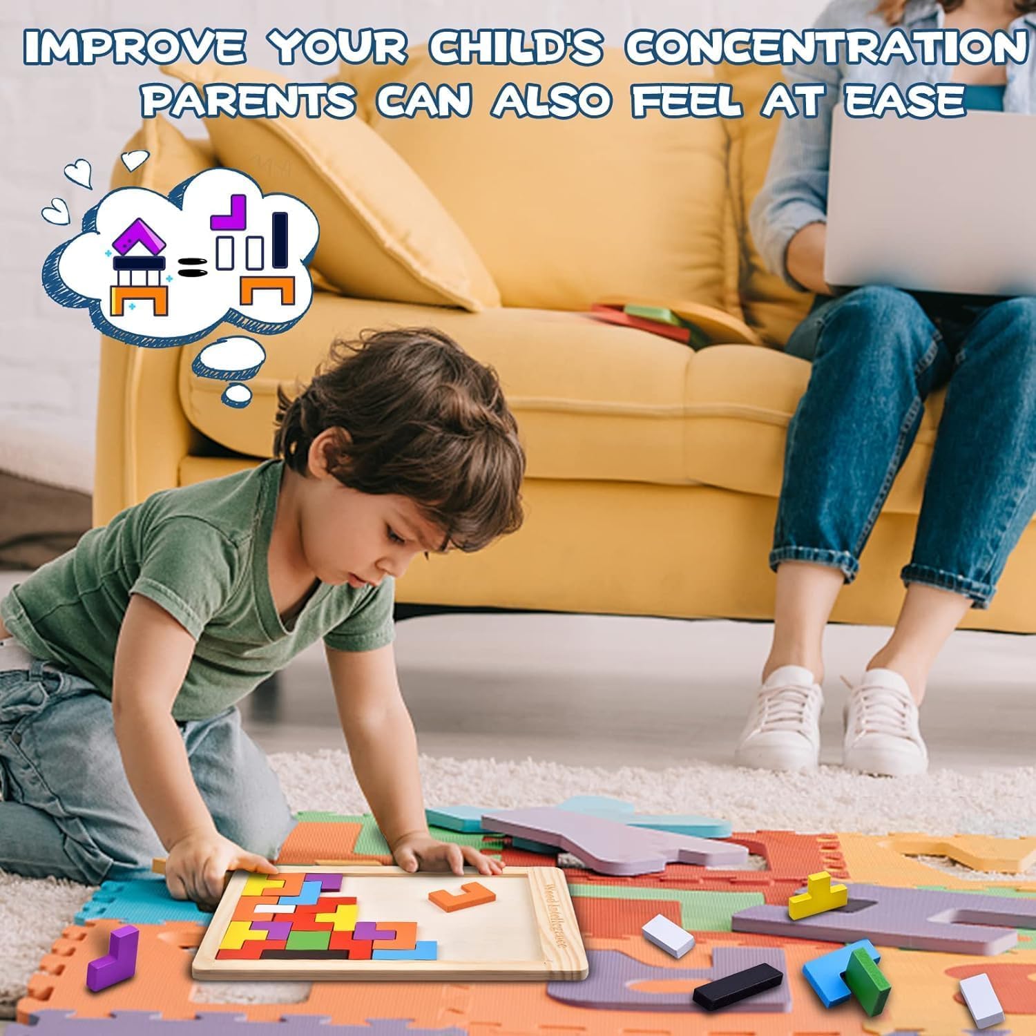 Wooden Montessori Puzzle Toy for Kids & Adults – Brain Teaser & Learning Game