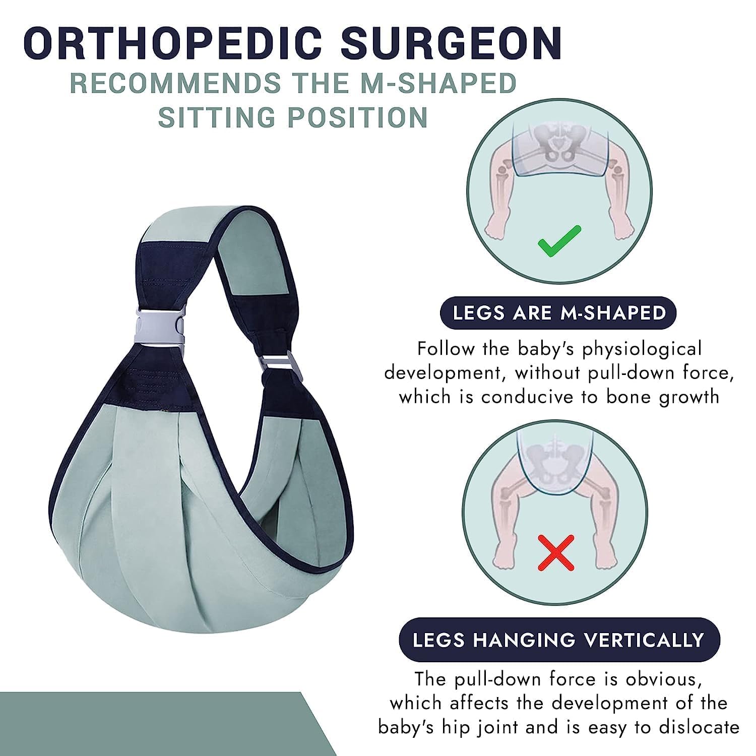 Ergonomic Baby Sling Carrier with 3D Mesh Cotton | Newborn to Toddler