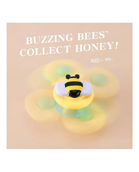 Baby Spinner Toys with Suction Cups (Pack of 3) | Silicone Fidget Spinners for Kids & Babies | BPA-Free Bath & Travel Toys